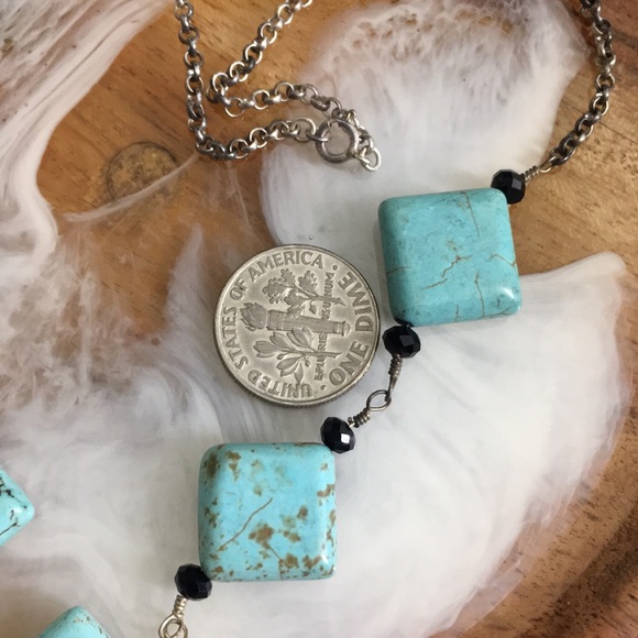 🖤Turquoise & silver necklace - Picture 7 of 10